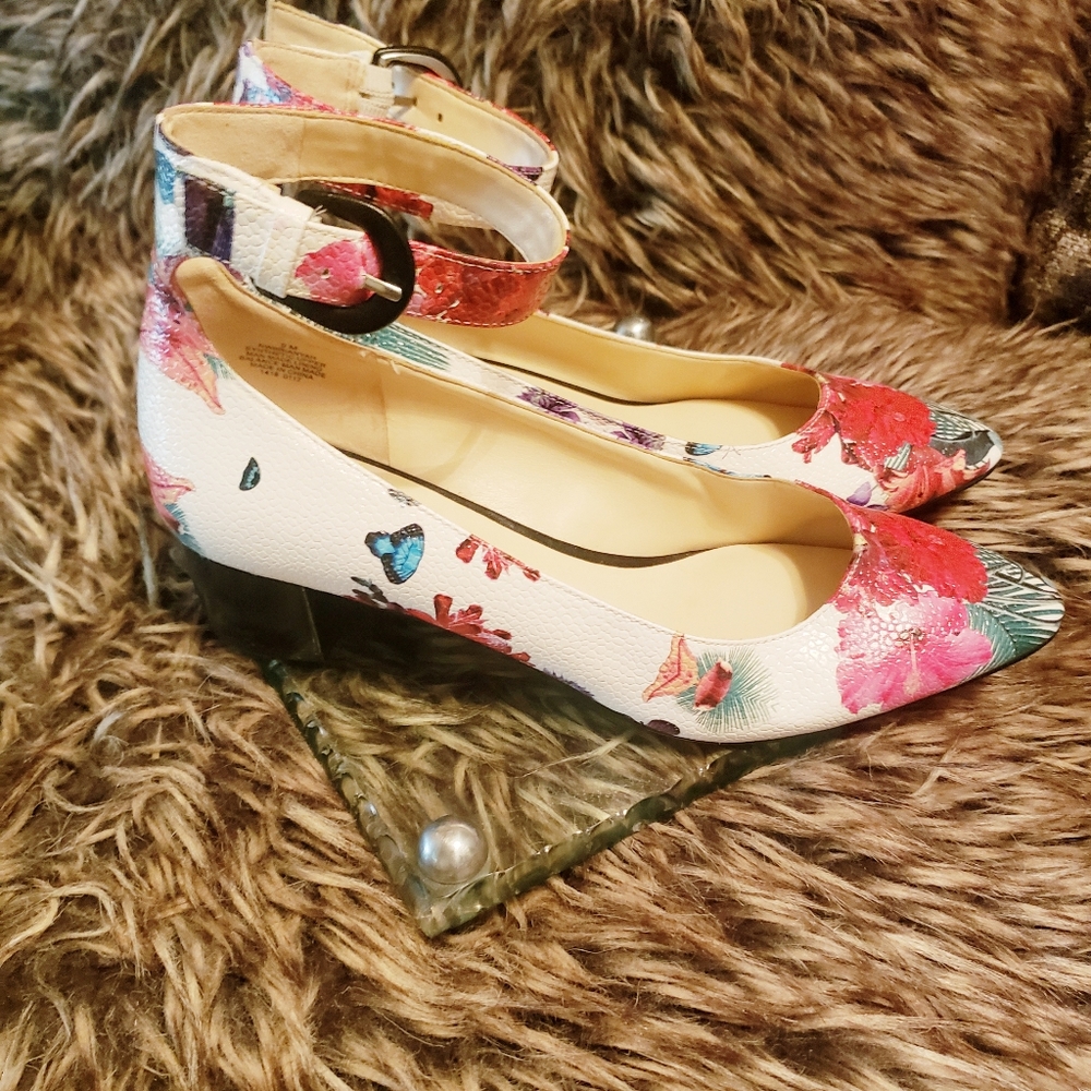 Nine West Pruce Block Heels Multi Color Size 9m - image 4